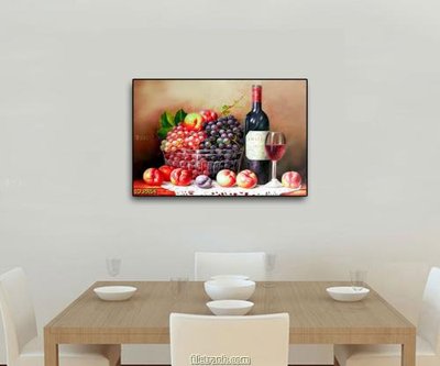 File tranh File tranh phòng ăn PA54 (bản gốc) in lụa dán tường