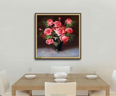 Download file gốc File tranh phòng ăn PA66 (in lụa) tranh 3D