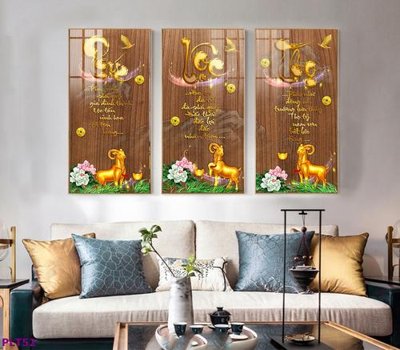 File tranh gốc File tranh thư pháp phúc lộc thọ PLT52 (bản quyền) độc đáo