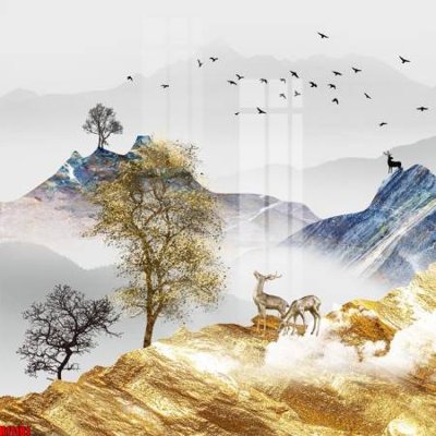 File gốc file tranh in treo tường file decor tổng hợp R11181 (cho in ấn) độc quyền