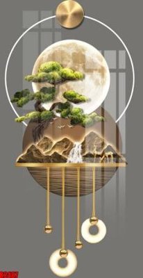 File gốc file tranh in treo tường file decor tổng hợp R2487 (in mica) làm quà tặng