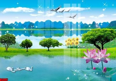 File gốc file tranh in treo tường file decor tổng hợp R3007 (in lụa) chi tiết cao