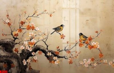 Hình ảnh file gốc in lụa file tranh in treo tường file decor tổng hợp R3041