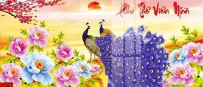 File gốc file tranh in treo tường file decor tổng hợp R4672 (in lụa) tranh mã đáo