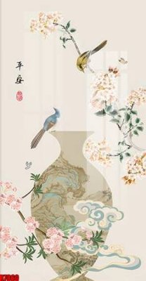 Tải file file tranh in treo tường file decor tổng hợp R7860 (gốc) chủ đề hoa sen