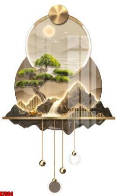 File gốc file tranh in treo tường file decor tổng hợp R7864 (in 3D) nghệ thuật