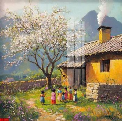 File in trần file tranh in treo tường file decor tổng hợp R8606 (bản gốc) phong cảnh