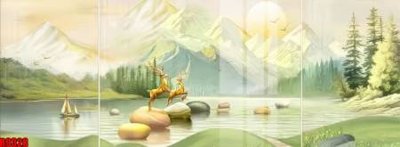 Tải file file tranh in treo tường file decor tổng hợp R9328 (gốc) chủ đề hoa sen