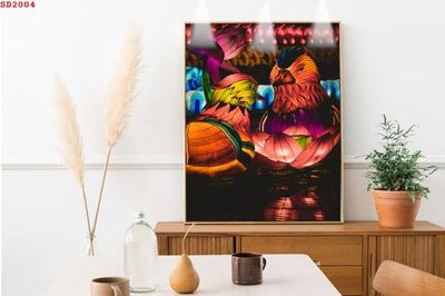 File gốc File tranh hiện đại Sơn Dầu SD2004 (in mica) làm quà tặng