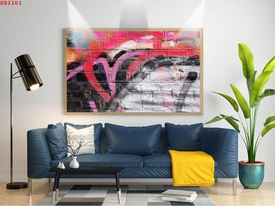 File PSD File tranh hiện đại Sơn Dầu SD2101 (bản gốc) đã tách nền