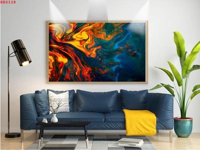 File tranh File tranh hiện đại Sơn Dầu SD2118 (gốc) in trên kính