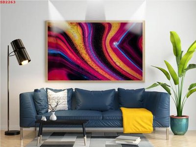 File gốc File tranh hiện đại Sơn Dầu SD2263 (in lụa) trang trí tường