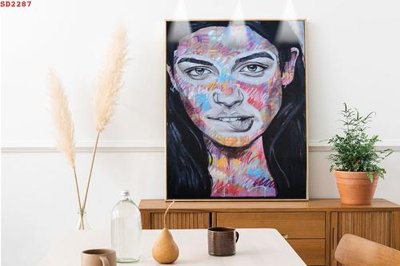 File in trần File tranh hiện đại Sơn Dầu SD2287 (bản gốc) mây trời