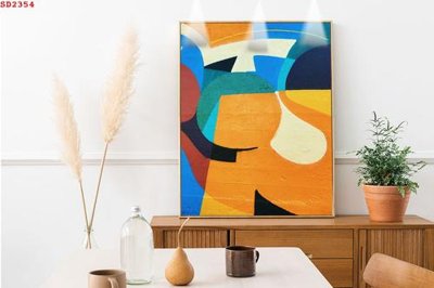 File gốc File tranh hiện đại Sơn Dầu SD2354 (in lụa) tranh mã đáo