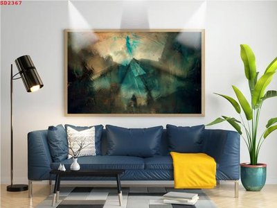 Ảnh gốc File tranh hiện đại Sơn Dầu SD2367 (nét căng) in mica