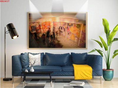 File tranh File tranh hiện đại Sơn Dầu SD2417 (gốc) in vải canvas