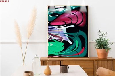 File gốc File tranh hiện đại Sơn Dầu SD2437 (in mica) cắt laser