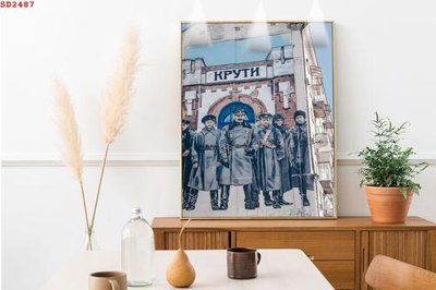 File gốc File tranh hiện đại Sơn Dầu SD2487 (phong cách) châu Âu