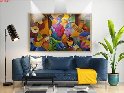 File in trần File tranh hiện đại Sơn Dầu SD2531 (bản gốc) đại dương