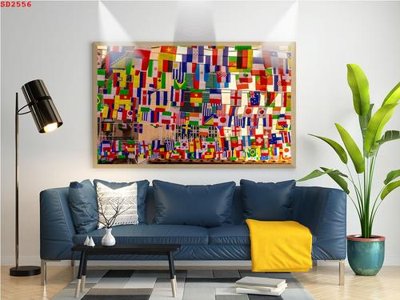 File in trần File tranh hiện đại Sơn Dầu SD2556 (bản gốc) hoa văn