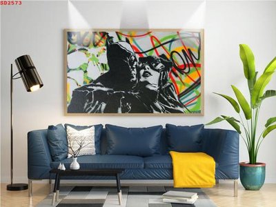 File gốc File tranh hiện đại Sơn Dầu SD2573 (in lụa) tranh mã đáo