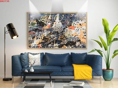 File tranh in trần File tranh hiện đại Sơn Dầu SD2735 (ảnh gốc siêu nét)