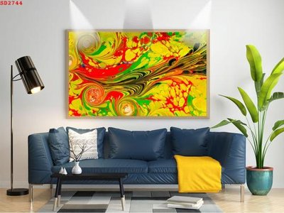 File gốc File tranh hiện đại Sơn Dầu SD2744 (in mica) cắt laser