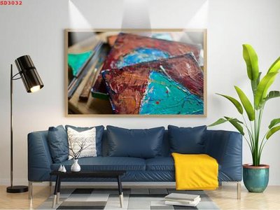 File in trần File tranh hiện đại Sơn Dầu SD3032 (bản gốc) hoa văn