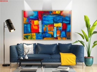 Tải file File tranh hiện đại Sơn Dầu SD3034 (PSD) cho in tranh kính