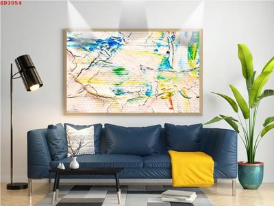 File gốc File tranh hiện đại Sơn Dầu SD3054 (in mica) trang trí