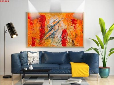 Tải file File tranh hiện đại Sơn Dầu SD3064 (gốc) chủ đề phong thủy