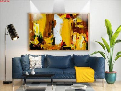 File gốc File tranh hiện đại Sơn Dầu SD3176 (in lụa) họa tiết 3D