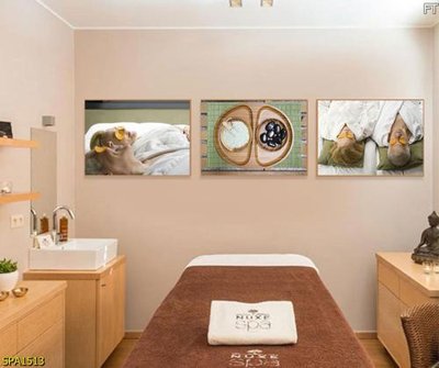 File gốc Tranh trang trí Spa SPA1513 (in lụa) họa tiết 3D