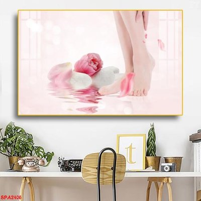 Ảnh gốc Tranh trang trí Spa SPA2406 (nét căng) in mica