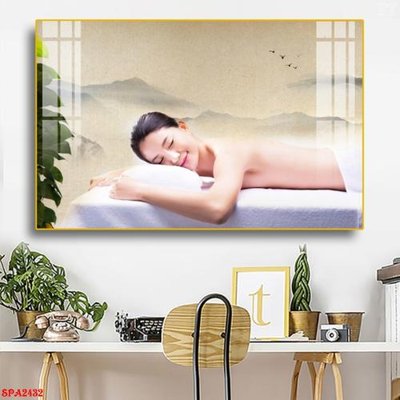 File in trần Tranh trang trí Spa SPA2432 (bản gốc) mây trời