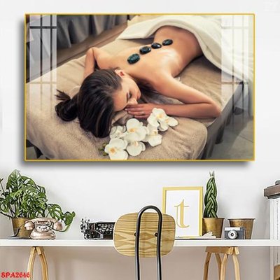 File in trần Tranh trang trí Spa SPA2646 (bản gốc) mây trời