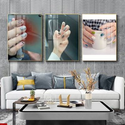 File gốc File tranh nail , tranh trang trí quán nail móng SPA3050 (in tráng gương) nghệ thuật