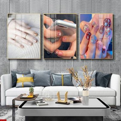 Ảnh gốc File tranh nail , tranh trang trí quán nail móng SPA3143 (độ nét cao) in tráng gương