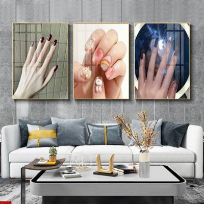 File gốc File tranh nail , tranh trang trí quán nail móng SPA3286 (in 3D) cho trang trí