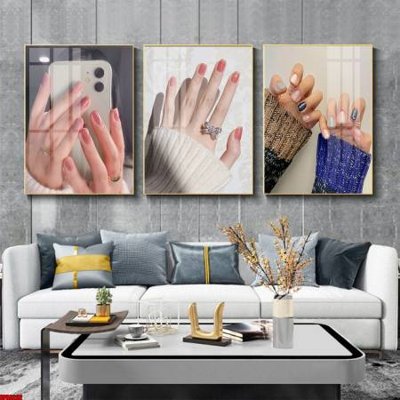 File gốc File tranh nail , tranh trang trí quán nail móng SPA3292 (in tráng gương) hiện đại