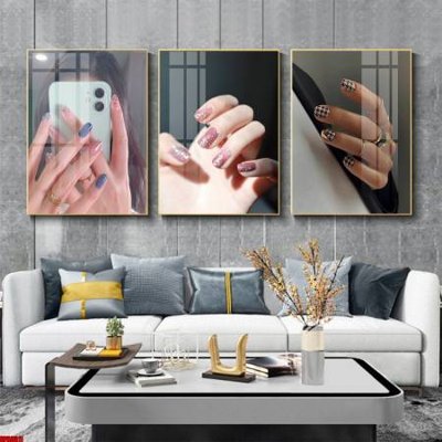 Download file gốc File tranh nail , tranh trang trí quán nail móng SPA3311 (in lụa) tranh 3D