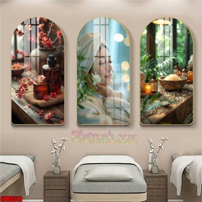 Ảnh gốc File tranh vòm spa kiểu mới SPA5510 (độ nét cao) in mica