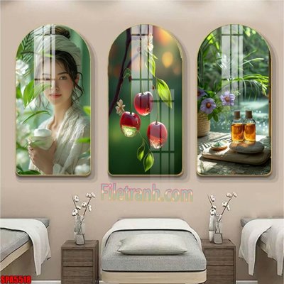 File gốc File tranh vòm spa kiểu mới SPA5518 (in tráng gương) ốp tường