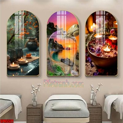 File gốc File tranh vòm spa kiểu mới SPA5521 (cho in 3D) độc đáo
