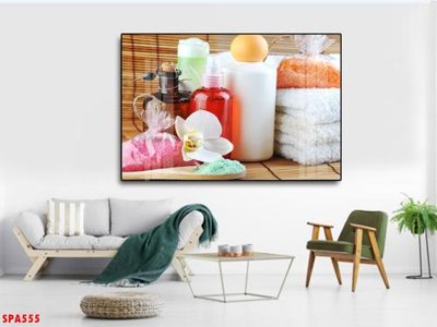 File gốc Tranh trang trí Spa SPA555 (in lụa) hoa văn cổ điển