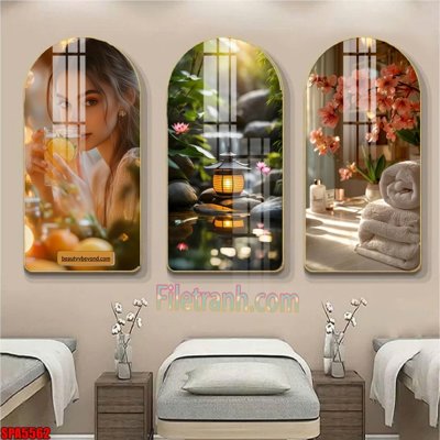 File gốc File tranh vòm spa kiểu mới SPA5562 (chuẩn CMYK) cho nhà in