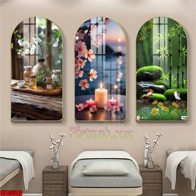 File tranh File tranh vòm spa kiểu mới SPA5582 (gốc) chủ đề tĩnh vật