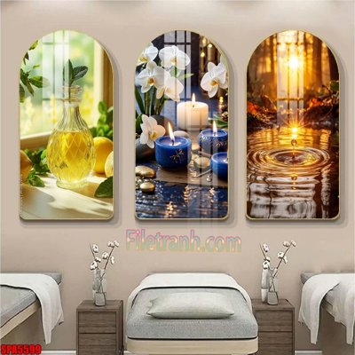 File ảnh File tranh vòm spa kiểu mới SPA5599 (gốc) in decal dán tường