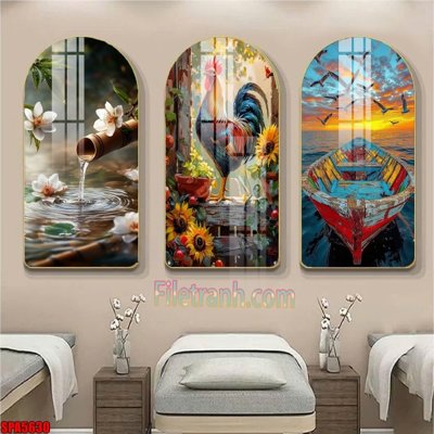 File PSD in ấn File tranh vòm spa kiểu mới SPA5630 (chất lượng cao)