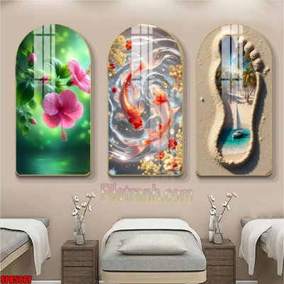 File gốc in ấn File tranh vòm spa kiểu mới SPA5667 chất lượng vượt trội